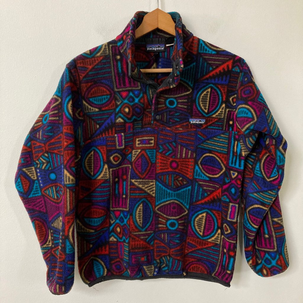 Patagonia Vintage Snap T Xs Rare Fleece Pullover Synchilla 90s Aztec Aborigine